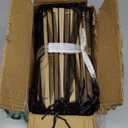 50pcs Black Imitated Silk Fabric Bamboo Folded Hand Fan Bridal Dancing Props Church Wedding Party Favors with Organza Bags