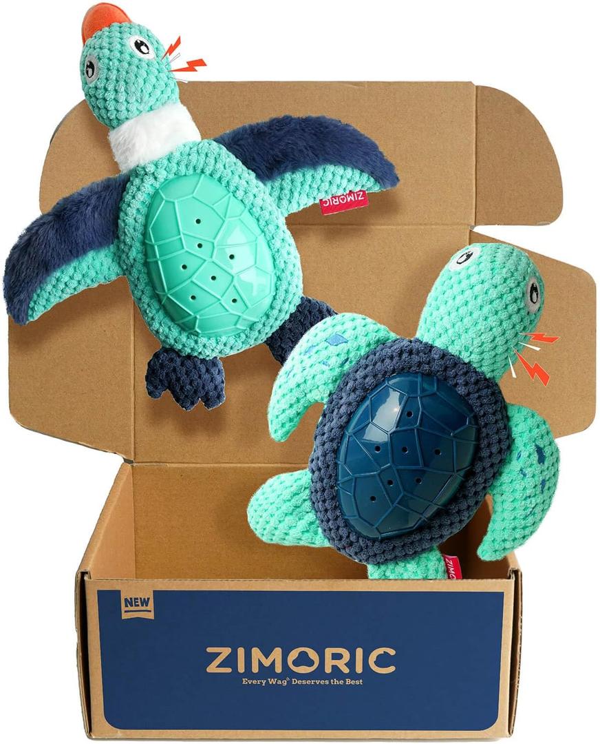 2 Pack Squeaky Dog Toys, Plush Dog Toy with Soft Fabric for Small Medium Large Dogs Daily Companionship, Training Reward Gift, Dog Toys to Keep Them Busy