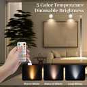 1 Pack Wireless LED Spotlight Indoor with Remote, Rechargeable Up Lights Indoor with Timer& Dimmable, Battery Operated SpotLights Accent Uplighting for Plant, Wall, Artwork, White