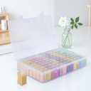 VTG Newly Upgraded Transparent Large Capacity Diamond Painting Storage Containers,96 Grid Craft Organizers and Storage, Suitable for Nail Art, Necklaces, Bead Storage Containers