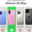 Magnetic for iPhone 16 Plus Case, Compatible with Magsafe, Suction Cup Phone Mount - 2 Screen Protectors - Camera Lens Protector, Silicone Shockproof Protective Phone Cover 6.7", Midnight Blue