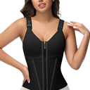 SHAPSHE Waist Trainer Corset for Women Tummy Control Sport Workout Body Shaper Vest for Women Postpartum Gym Zipper and Hooks, L