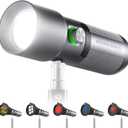 NEEWER Basics RGB Photography Flashlight,4 Colors/20 GOBO Filters/CRI95+/7500mAh,10W 6300K Portable LED Video Spotlight Patterned Ambient Aluminum Sunset Light for Recording Studio Lighting, USB, FL10