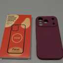 Vooii Magnetic for iPhone 17 Pro Case, Compatible with Magsafe (Premium Liquid Silicone) (Integrated Camera Control Button) Full Body Protective Anti-Scratch Microfiber Lining 6.3", WineRed