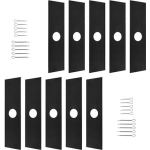 Keycci AEB0800 Edger Blades, 8 inch x 2 inch with 1 inch Center Hole & Pin Bolt, Compatible with E GO 56V Edger Models EA0800 ME0801 ME0800 Lawn Mower, 10 Pack