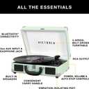 Victrola Journey Bluetooth Portable Suitcase Record Player with Built-in Speakers, 3 Speed Vinyl Record Player, RCA Out, Headphone Jack (Black)
