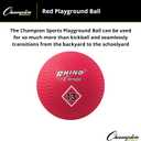 Champion Sports Playground Ball (Red, 13-Inch)