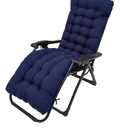 Sun Lounger Chair Cushions,67-inch Lounge Chaise Cushion Sun Lounger Mattress with Non-Slip Back Elastic Sleeve for Garden Outdoor/Indoor/Sofa/Tatami/Car Seat/Bench (Navy Blue)