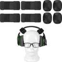 Geekria Comfort Headband Pressure Relief Pads for Tight On-Ear/Over-Ear Headphones, Memory Foam Headset Cushion Nuggets Damage Free Easy DIY Installation (4 Pack)