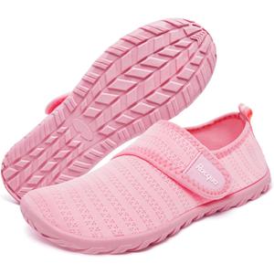Racqua Boy's Girl's Kids Water Shoes Quick Dry Barefoot Lightweight Sport Swim Aqua Shoes(Little Kid/Big Kid) (Pink) 10