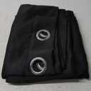 NICETOWN Pitch Black Solid Thermal Insulated Grommet Blackout Curtains/Drapes for Bedroom Window (2 Panels, 42 inches Wide by 63 inches Long, Black)