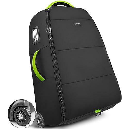 YOREPEK Padded Stroller Travel Bag with Wheels for Airplane Fit for Nuna Mixx Next, Triv Next and Triv Lx, Gate Check Stroller Bag with Inner Wheel Pocket, Stroller Cover for Airplane Travel