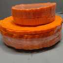 SUT 60 PCS Orange Plastic Plate, Plastic Plates Include 30PCS 10 inch Dinner Plates and 30 PCS 7 inch Dessert Plates, Disposable Plate for Party, 7.5inch