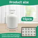 15pcs 3.8 Inch White Ceramic Bud Vases Bulk, Boho Small Vases in Bulk for Flowers, Mini Vases for Centerpieces for Dry Flowers, Pampas Garss for Home Wedding Party Table Decor