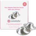 SILVERETTE The Original Silver Nursing Cups, Nipple Covers for Breastfeeding Essentials, Pure 925 Silver Nipple Shields for Breastfeeding Newborn, Lightweight Nursing Cups, Regular Size