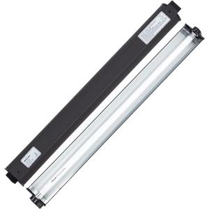 REPTI ZOO 24W Reptile T5 HO UVB Lighting Combo Kit, 22" Light Fixture Reptile Terrarium Hood, with Detachable Curved Reflector and 5.0 UVB T5 Lamp Bulb, ETL certificated