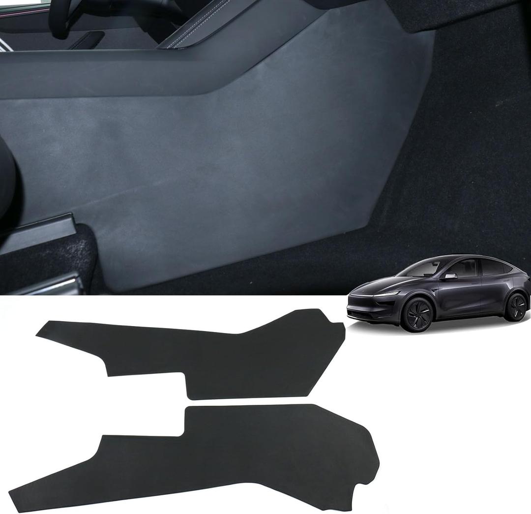 2Packs Soft TPE Center Console Side Protector Guard Decoration Scuff Plate Compatible with 2025 2026 Tesla Model Y Juniper Accessories