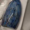 EDISHINE Pendant Light, Hand Blown Hanging Light Fixture, Adjustable Brushed Nickel Rods, Blue Glass Pendant Lighting for Kitchen Island, Sink, Bathroom, Dining Room