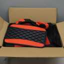 BDK PolyPro Car Seat Covers Full Set in Red on Black  Front and Rear Split Bench Seat Covers, Easy to Install, Accessories for Auto Trucks Van SUV