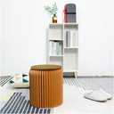 Brown Craft Paper Stool - 11 inch Heigh - Folded Like A Book for Space Saving - Foot Stool Rest, Extra Seat for Living Room, Bedroom, Study, Bookstore, Dressing Room