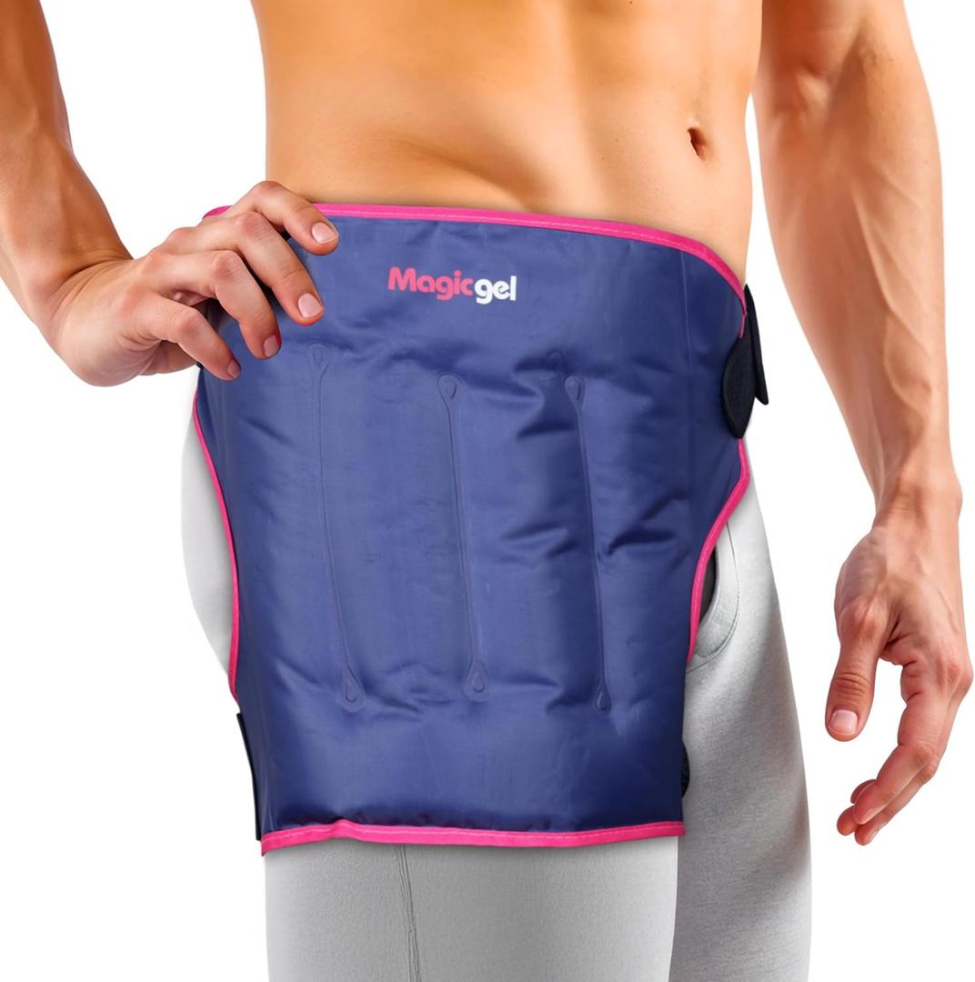 Magic Gel Extra Large Hip Ice Pack Wrap - Reusable Cold Pack for Hip Bursitis, Hip Replacement Surgery and Hip Flexor Pain. Hip ice wrap for Inflammation, Swelling and Hip Pain Relief  