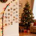 Fan-Shaped Hanging Photo Display, 36 Clips Compact Picture Board for Photos & Polaroids, Gift Tree Holder to Hold Gift Cards, Photo Display Board for Parties & Christmas Card Display