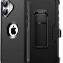 Magnetic for iPhone 17 Case with Blet Clip, Compatible with Magsafe,2X Screen Protector,Military-Grade Protection, Drop-Proof Phone Cover for iPhone 17 6.3 inchs, Black