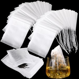 1000 Pcs Disposable Tea Bags Bulk for Loose Leaf Tea Drawstring Empty Coffee Sachets Filter Infuser Strainers for Coffee Spice Christmas Herbs Gift (3.15 x 4 inches)