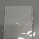 A5 Binder Dividers Planner Insets 6 Tabs Clear Acrylic Index Divider 6 Sheets Refillable Page Protectors for 6 Ring Binder Notebook (A5)