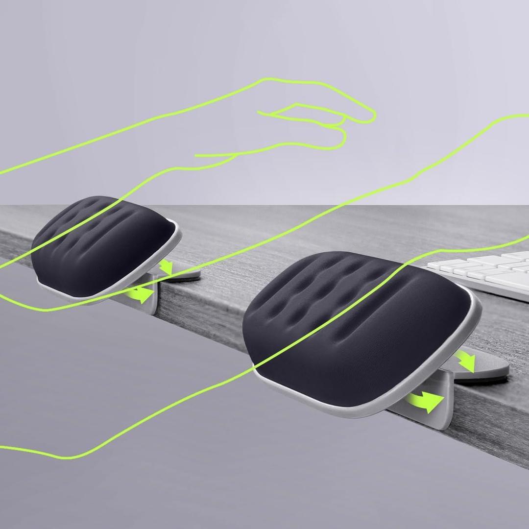 Ergonomic Keyboard Wrist Rest pad Elbow pad, Mouse pad Support the Desk Edge Cushion, Relieve the Pressure on the Wrist and Elbow, Suitable for Office Work, Learning, Painting and Games (Black)