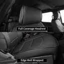 EKR F150 Seat Covers for (SuperCab) Ford F-150 STX 2024-2026 & F150 XL/XLT 2021-2026 & Lariat 2021-2022 Full Set,(2 Door,Rear W/NO Armrest),Heavy Duty for Work Trucks-Faux Leather(Black)