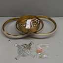 O'NEELDY Modern Light Fixtures Ceiling Flush Mount Modern Led Ceiling Lights 5-Light Dimmable Led Chandelier White Lamp with Remote for Bedroom Living Room Kitchen Dining Room, 100W