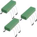 3 Pack Headstone Flower Saddle 12 Inch Headstones for Graves Saddles for Headstones Wire Rustproof Galvanized Tombstone Saddle with Floral Foam for Grave Headstone Cemetery Floral Arrangements Decor