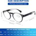 AQWANO Bifocal Reading Glasses for Men Blue Light Blocking Computer Bifocal Readers Women Stylish Ultra-Thin Frames Designer Lightweight Comfort, 3 PACK 2.5