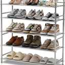 5 Tier Heavy Duty 201 Stainless Steel Shoe Rack Storage Shelf, 3 inches x 10.71 inches x 35.63 inches
