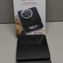 Taylor Glass Top Food Scale with Touch Controls, 11 lb Capacity, Sleek Black Design for Precision Food Measurement in Grams and Ounces