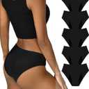 TIICHOO Period Underwear Heavy Flow High Waisted Period Bikini Panties Leakproof Underwear Briefs Pack of 5 (Large)