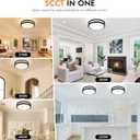 4-Pack 10Inch 30W LED Flush Mount Ceiling Light Fixtures Bright 3200LM Dimmable Ceiling Lights, 5CCT Adjustable 2700K/3000K/4000K/5000K/6500K, Ceiling Lamps for Kitchen Hallway Bathroom Bedroom Black