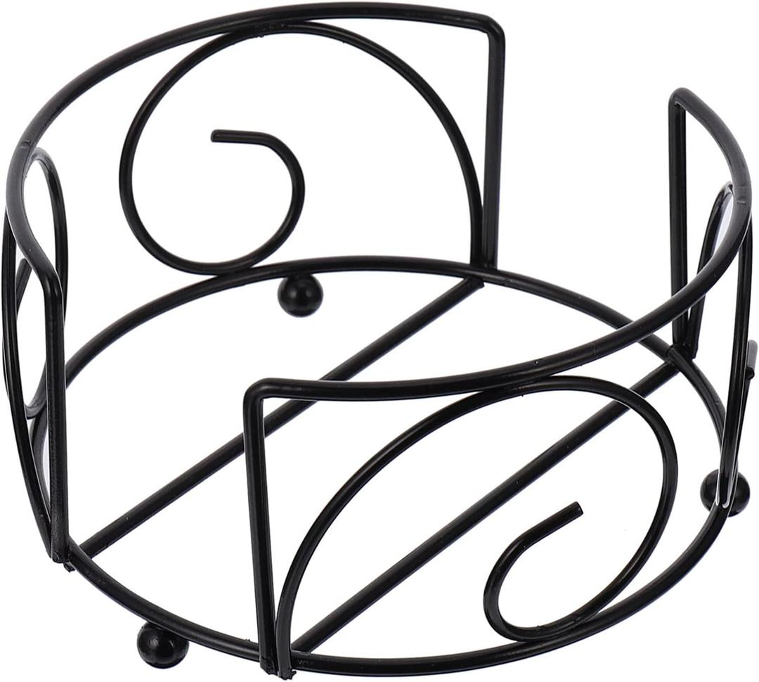 Black Iron Metal Coaster Holder Round Coaster Holder Vintage s Storage Rack Cool Home Decor for Home Office