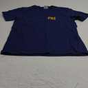 FBI Agent Funny Halloween Costume Front Back Tee Shirt (Small, Navy Blue)