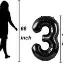 31st Birthday Decoration Set - Black Gold Balloons, Banner, Shoulder Strap & Wine Bottle Balloon