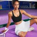 RUNNING GIRL Sports Bras for Women High Support,Racerback Molded Cup Sports Bra with Sewn in Pads (Pink, XXL)