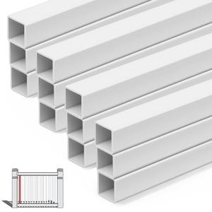 Yaocom Railing Spindles White Vinyl Deck Railings Colonial Style Deck Balusters for European Home Decorative Outdoor Stair Porch Fencing Railings(1-1/2" Sq X 47",PVC Fence Slats,12 Pack)