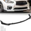 Front Lip for 2018-2025 Infiniti Q50 Q50L Base Premium Trims Gloss Black
