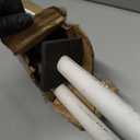 EXCLUSIVE HOME Napoleon 1" Curtain Rod and Coordinating Finial Set, Distressed White, Adjustable 36"-72" 