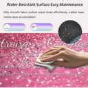 Knseva. Large Gaming Mouse Pad with Stitched Edges, Be Strong and Courageous Inspirational Quote Joshua 1:9 Bible Verse Scripture Pink Glitter Background, Anti-Slip Waterproof XXL Extended Desk Mat (Abstract Fantasy)