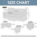 7 Piece Stretch Sofa Covers for 1Base Cover 3 Cushion Couch Cover and 3 Backrest Cover for Living Room Furniture Slipcovers Thicker Jacquard Fabric (Light Blue)