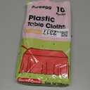 Pureegg Plastic Table Cloth Disposable 10 Pack, 54 x 108 Inch Table Cloths, Valentines Day, Thanksgiving, Christmas Decorations, Fall Tablecloths, Rectangle, Plastic Cover, Leakproof & Sturdy, Red