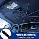 2026 Windshield Sun Shade Umbrella, Foldable Car Umbrella Sunshade with UV Block Car Front Window (Heat Insulation Protection) for Auto Windshield Covers Blackout Trucks Cars (Large)