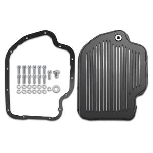 Transmission Oil Pan with Drain Plug & Gasket & Bolts for GM Turbo TH400 Automatic Transmission, 2-1/4" Pan Depth, Oil Pan Replace SP8593BK